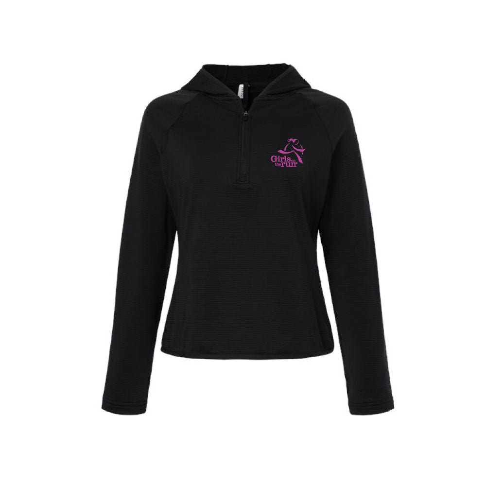 Textured Hooded 1/4 Zip