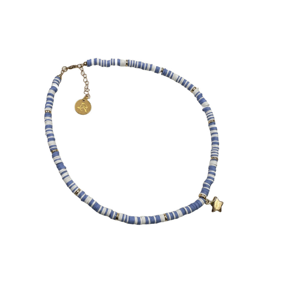 Star Charm Clay Bead Necklace