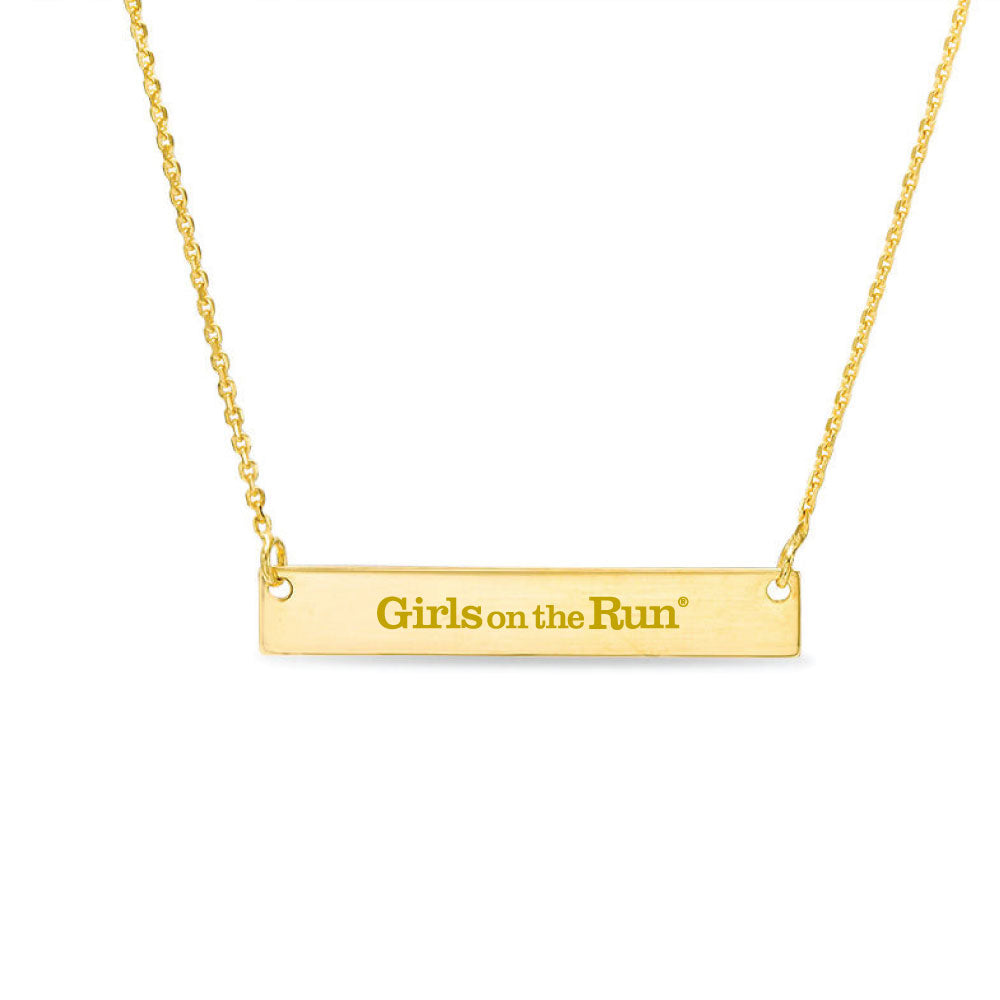 Girls on the Run- Bar Necklace Engraved