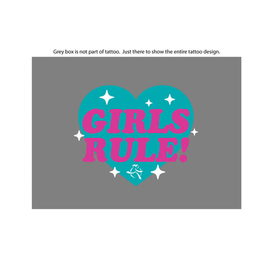 Temp Tattoo: Girls Rule (pack of 200)