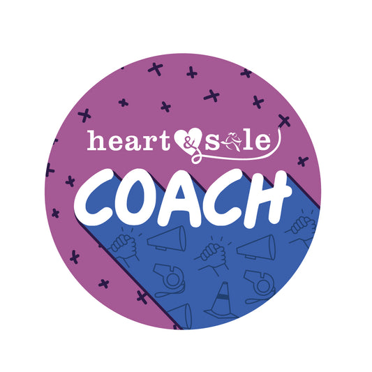 Button: Heart & Sole Coach 2.25" (pack of 10)